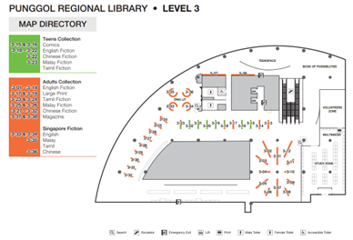 Floor Map for Punggol Regional Library Level 3