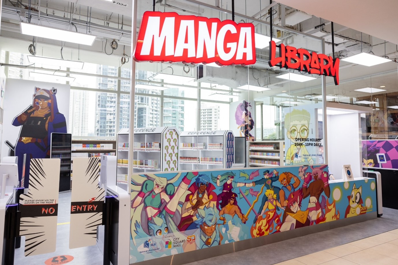 Manga Library facade at City Square Mall