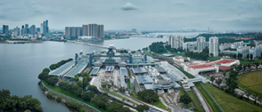 Aerial view of Woodlands checkpoint, the Causeway and Johor, 2024  Courtesy of National Heritage Board