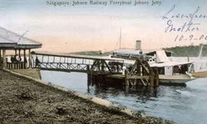 Singapore-Johore ferry service, 1905  Arshak C Galstaun Collection, courtesy of National Archives of Singapore