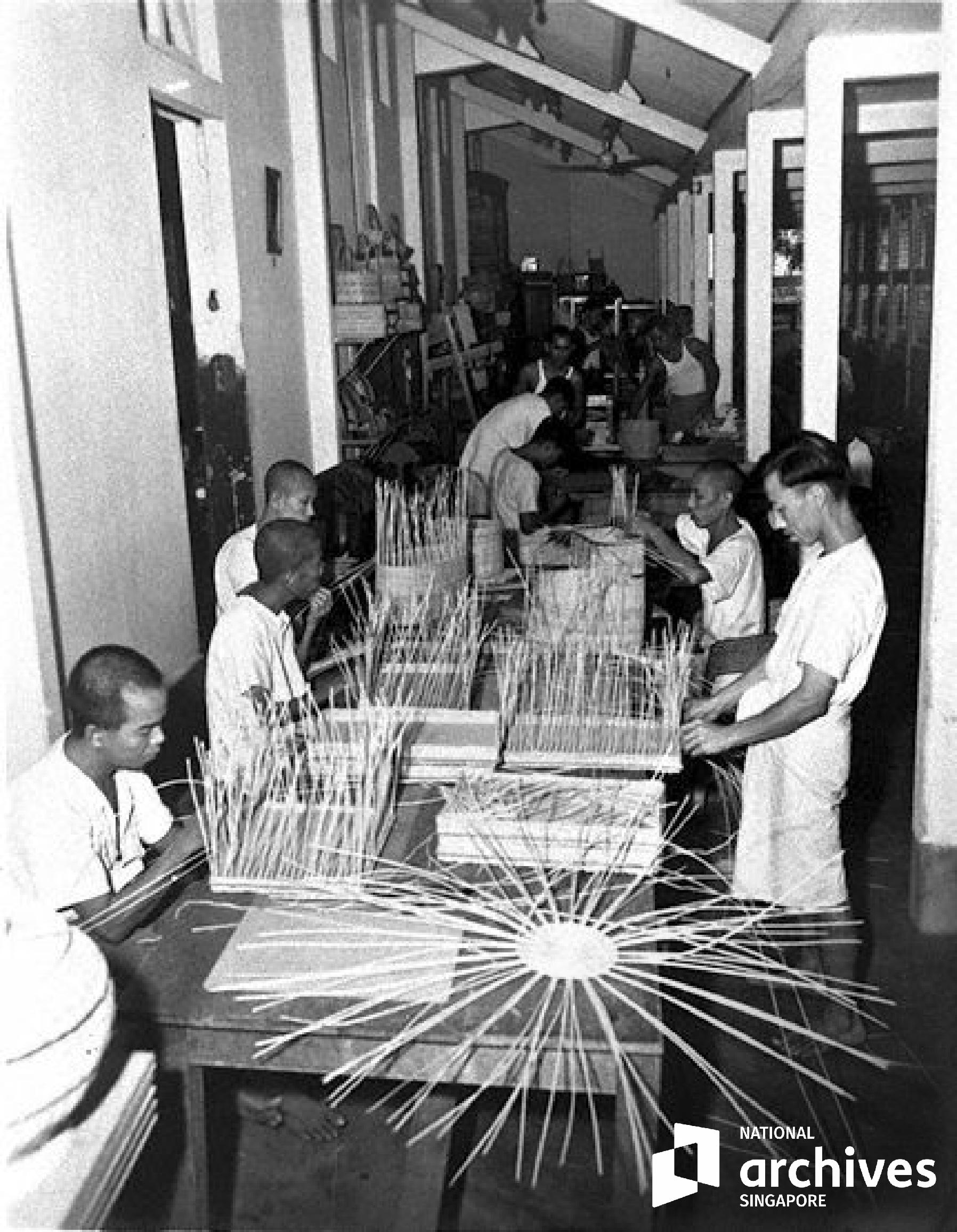 rattan basket weaving