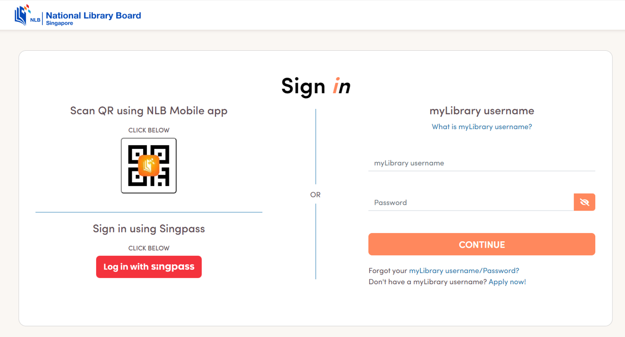 Step 3: Sign in to myLibrary