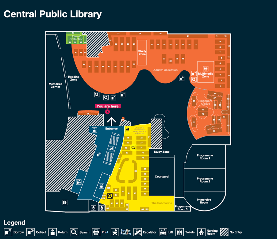 Floor Plan of Central Public Library